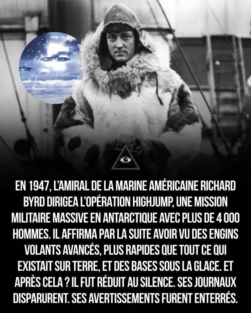 Illustration du post LinkedIn : ❌ Opération Highjump : comment Richard Byrd a été réduit au silence après avoir observé des OVNI